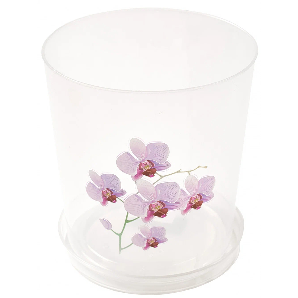 Горшок для орхидей, прозрачный, 1,8 л