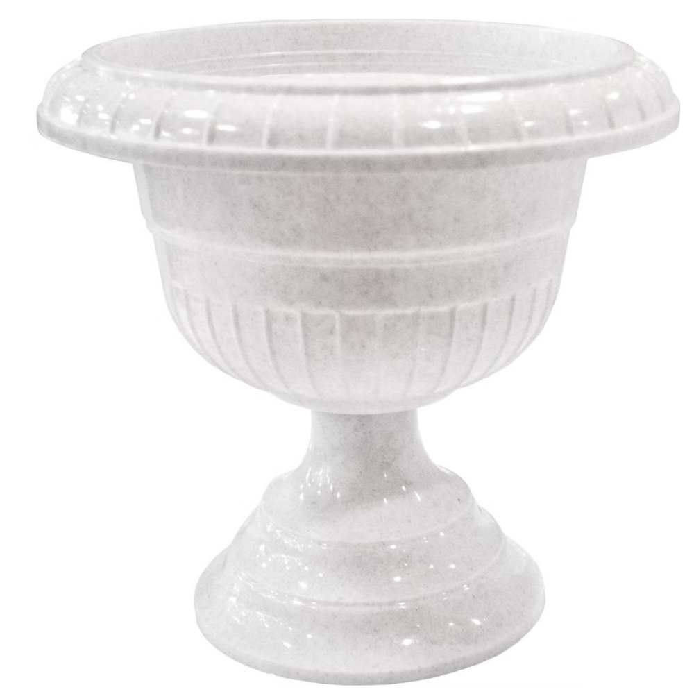 Вазон на ножке большой, мраморный