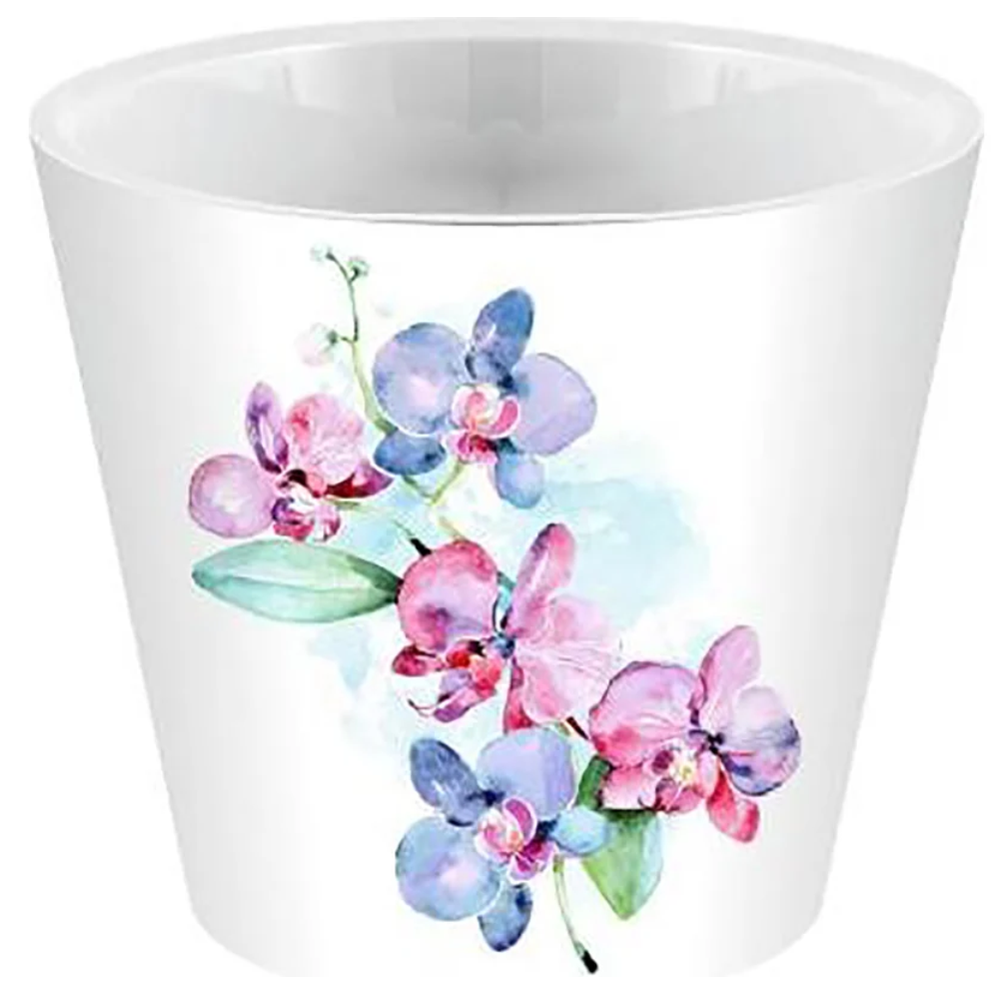 Горшок "Orchid deco", 1,6 л, голубая орхидея