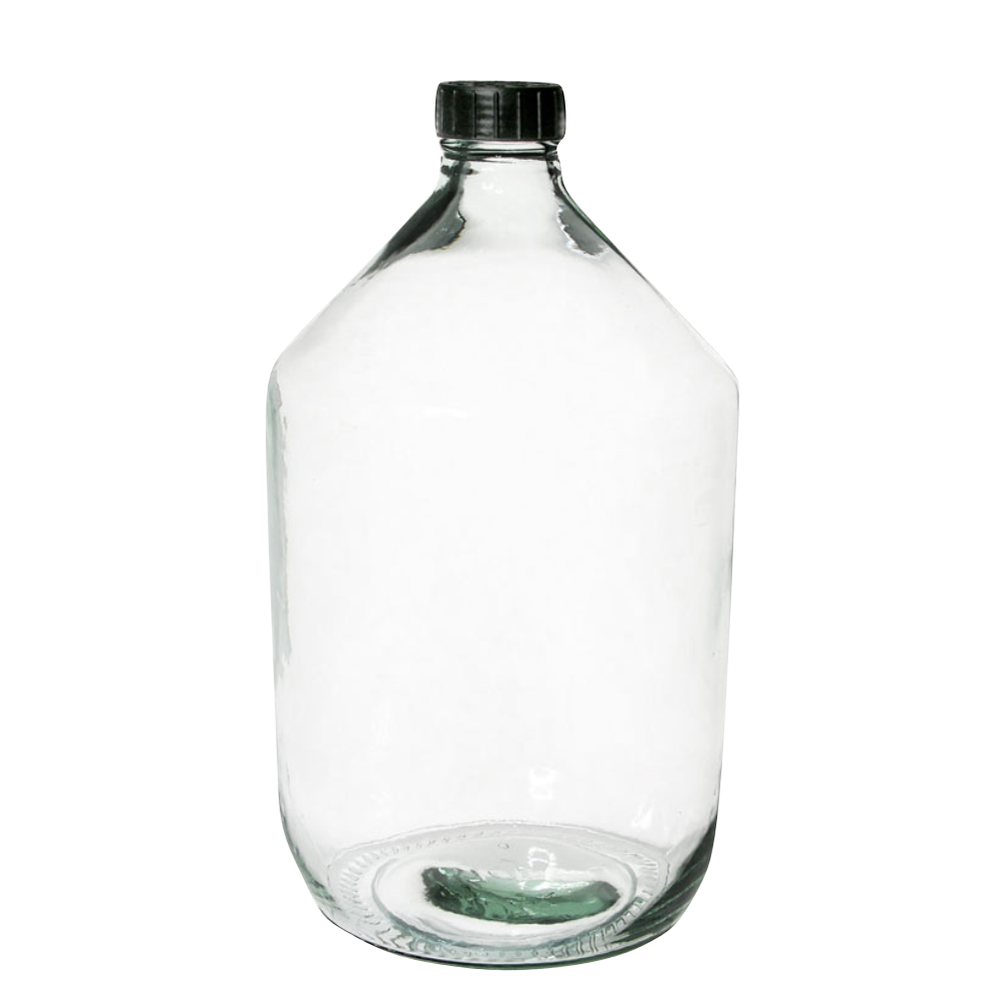 Бутыль стеклянная, 10 л, прозрачная с крышкой, БК-100