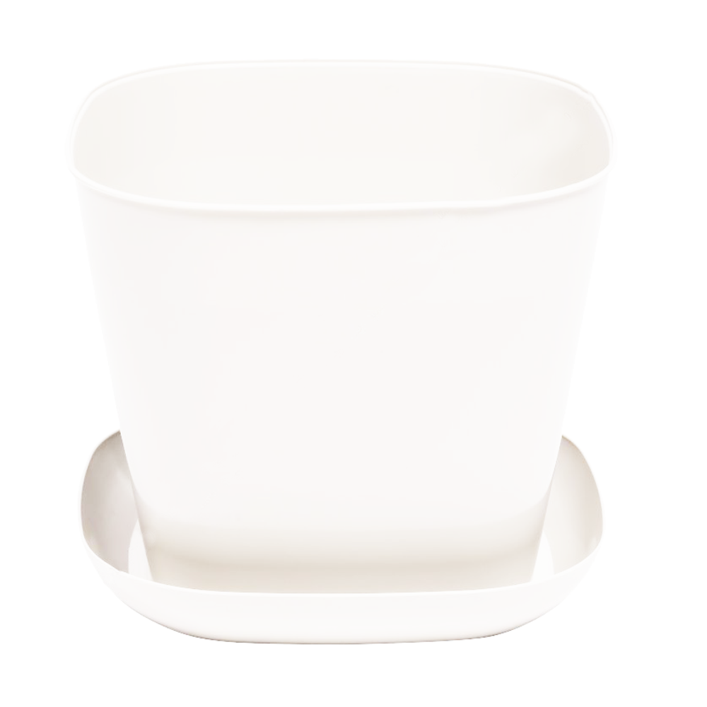 Кашпо квадратное, 5 л, белый