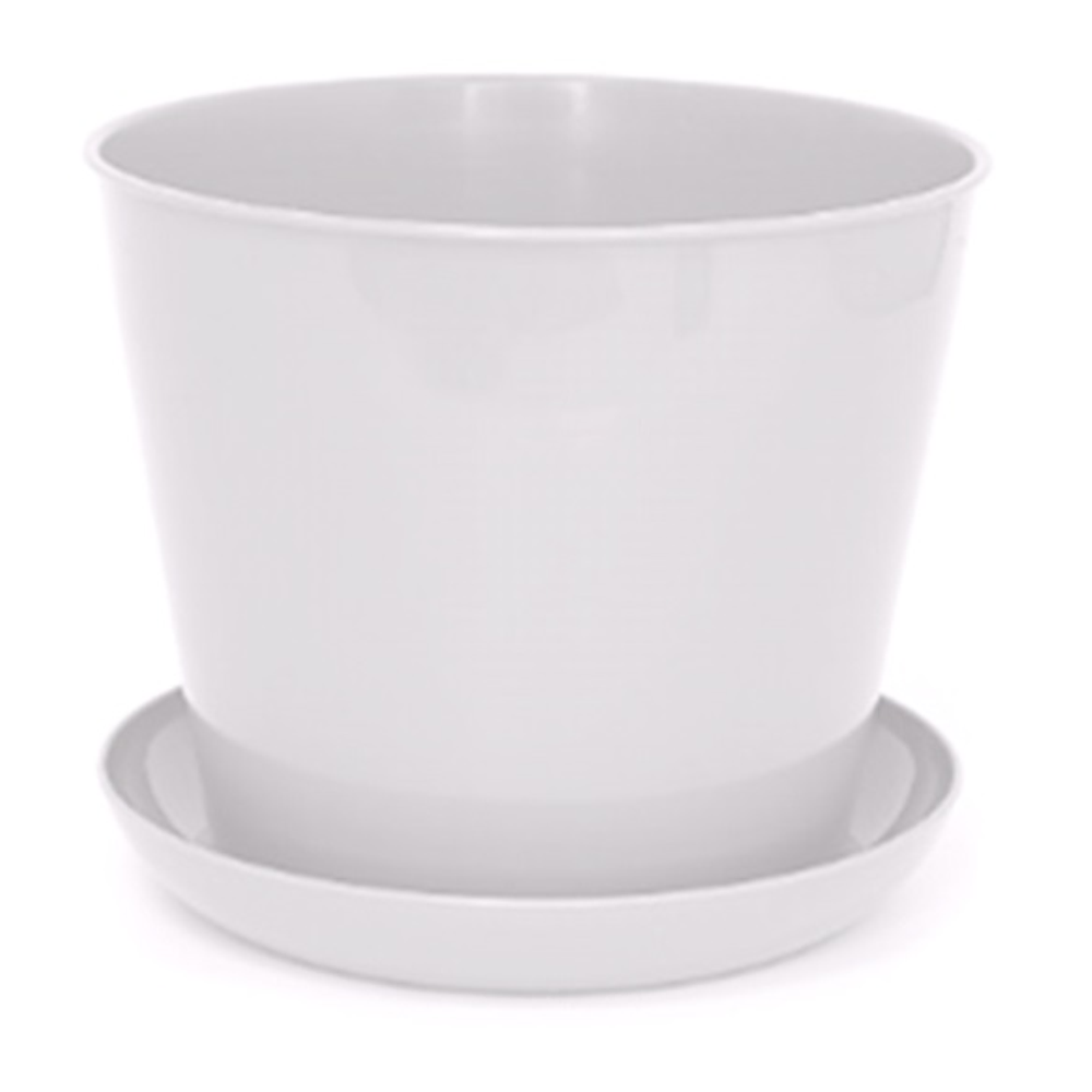 Кашпо круглое, 2,2 л, белый