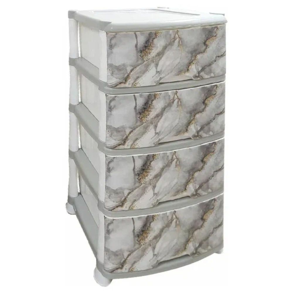 Комод "junior", 4 секции, с декором мрамор, 352455, венге