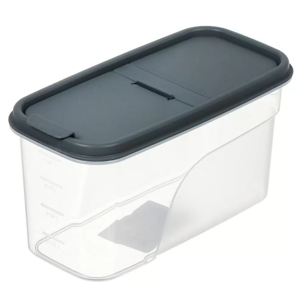 Контейнер для сыпучих продуктов, 1,2 л, серый, 461218