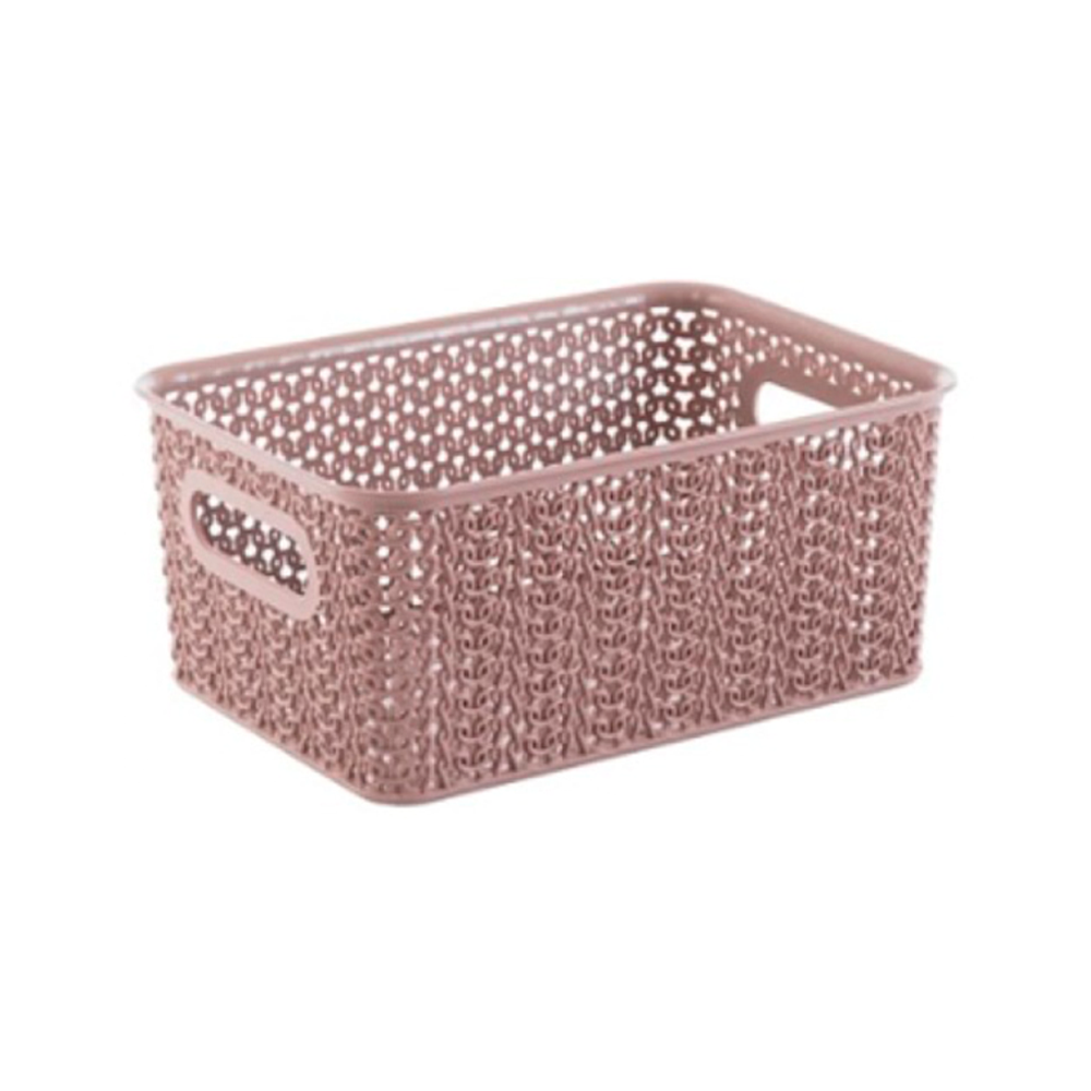 Корзинка "Вязь", 7,5 л, розовый нюд, 531011