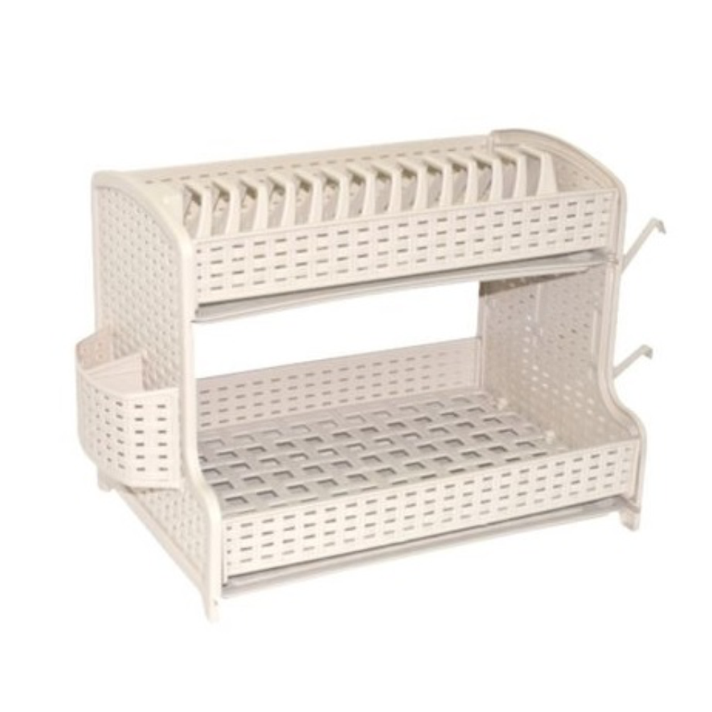 Сушилка "Ротанг", для посуды, 2 ярусная, слоновая кость, 270226