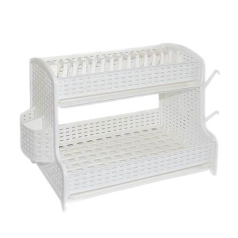 Сушилка "Ротанг", для посуды, 2 ярусная, белый, 270206