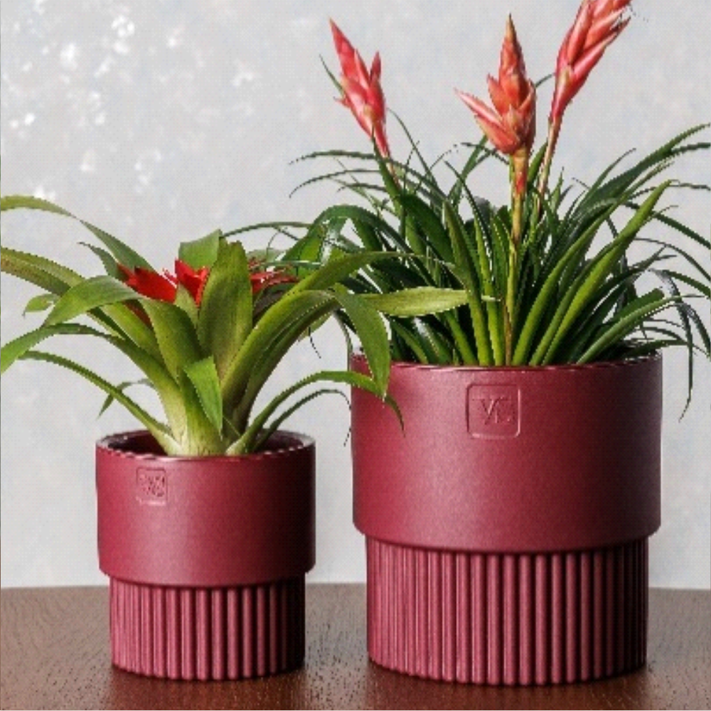 Горшок "Бостон", цилиндр, 4,5 л, бордо