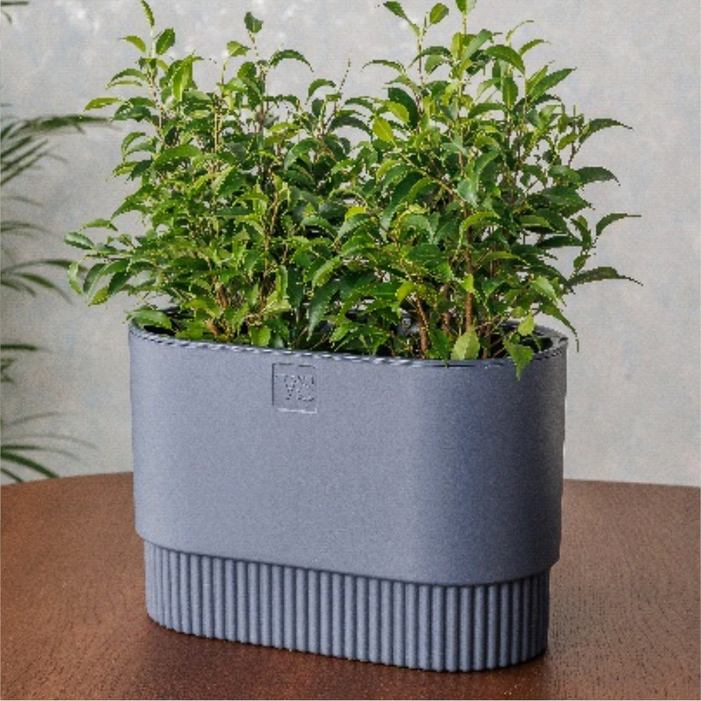 Горшок "Бостон", овал 7 л, антрацит