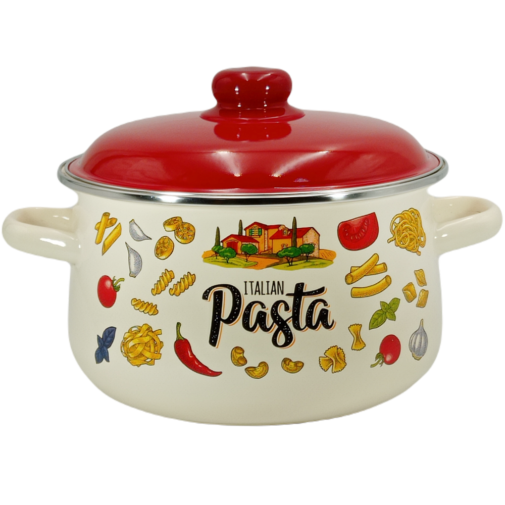 Кастрюля эмалированная "Pasta italian", 4 л, 1с46я