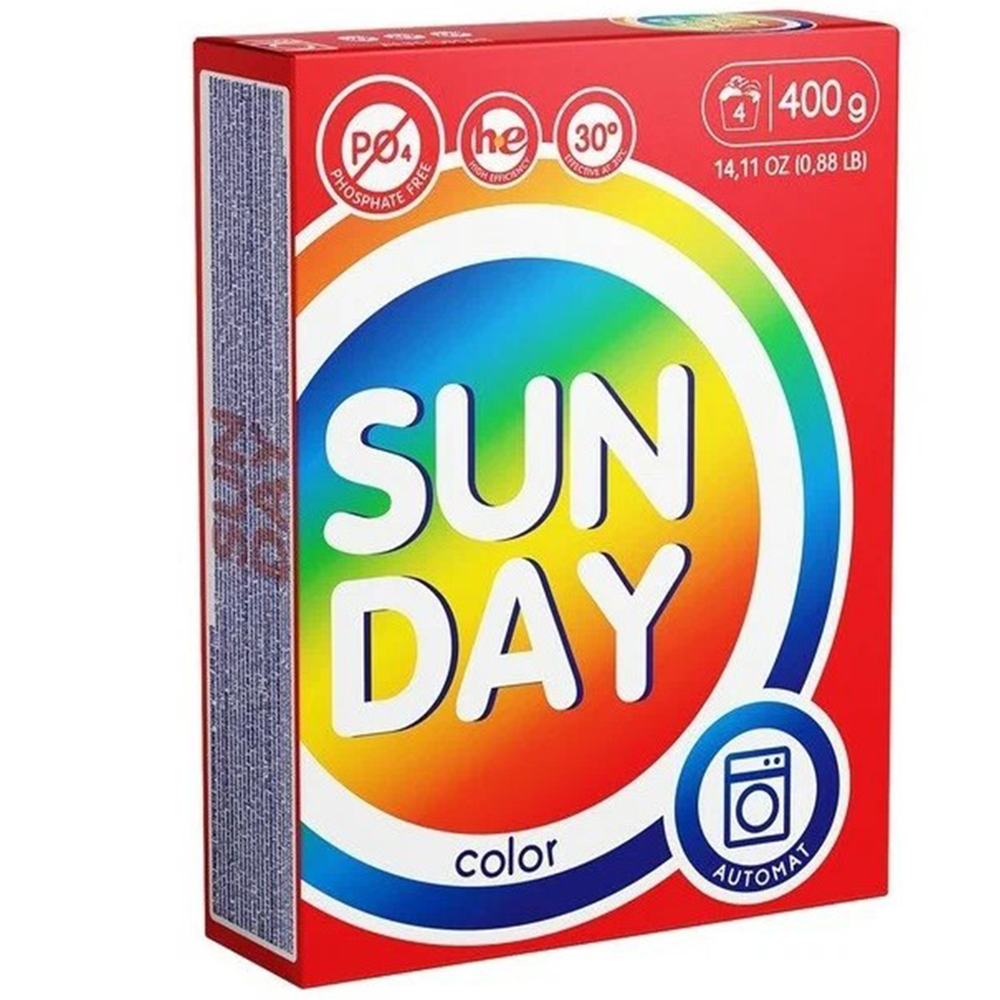 Стиральный порошок "Sunday", автомат, для цветного, 400 г