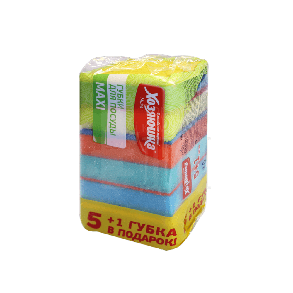 Губка "Мила", для посуды, макси, 5 штук, 01002