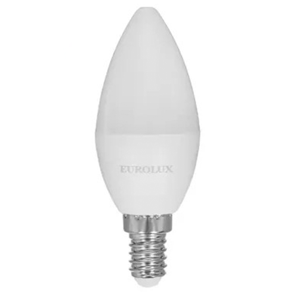 Светодиодная лампа "Eurolux" LL-E-C37-6W-230-4K-E2 свеча, 6Вт, нейтральный