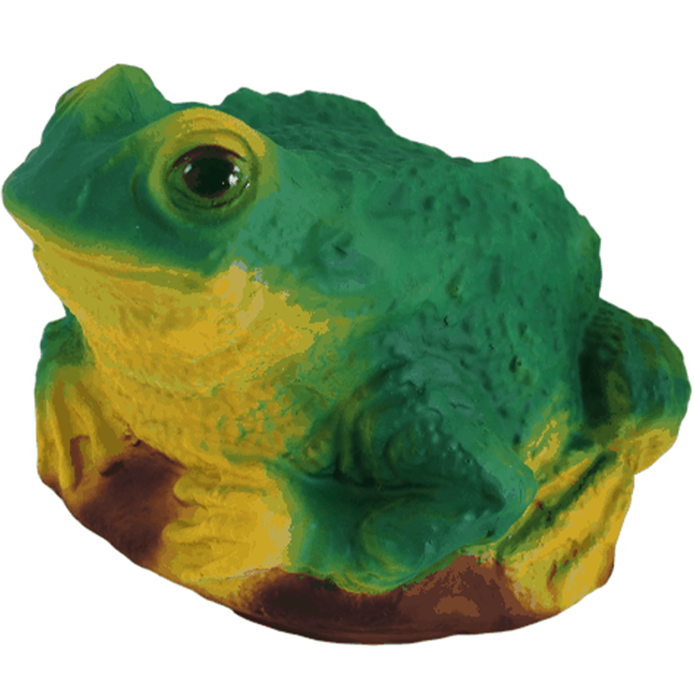 Фигура садовая "Большая жаба на камне", полистоун