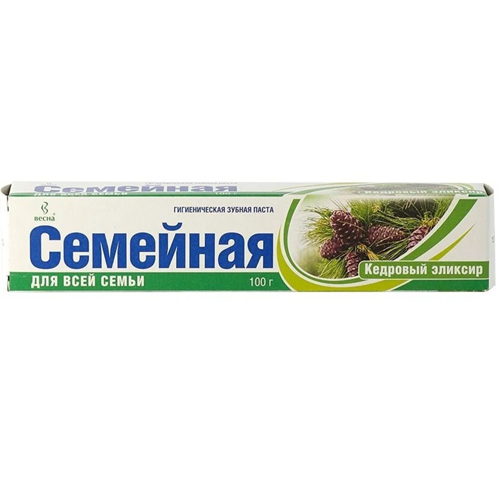 Зубная паста "Семейная", кедровый эликсир, 100 г