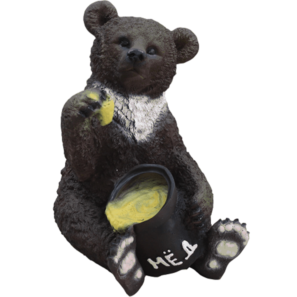 Фигура садовая "Медведь с мёдом", полистоун