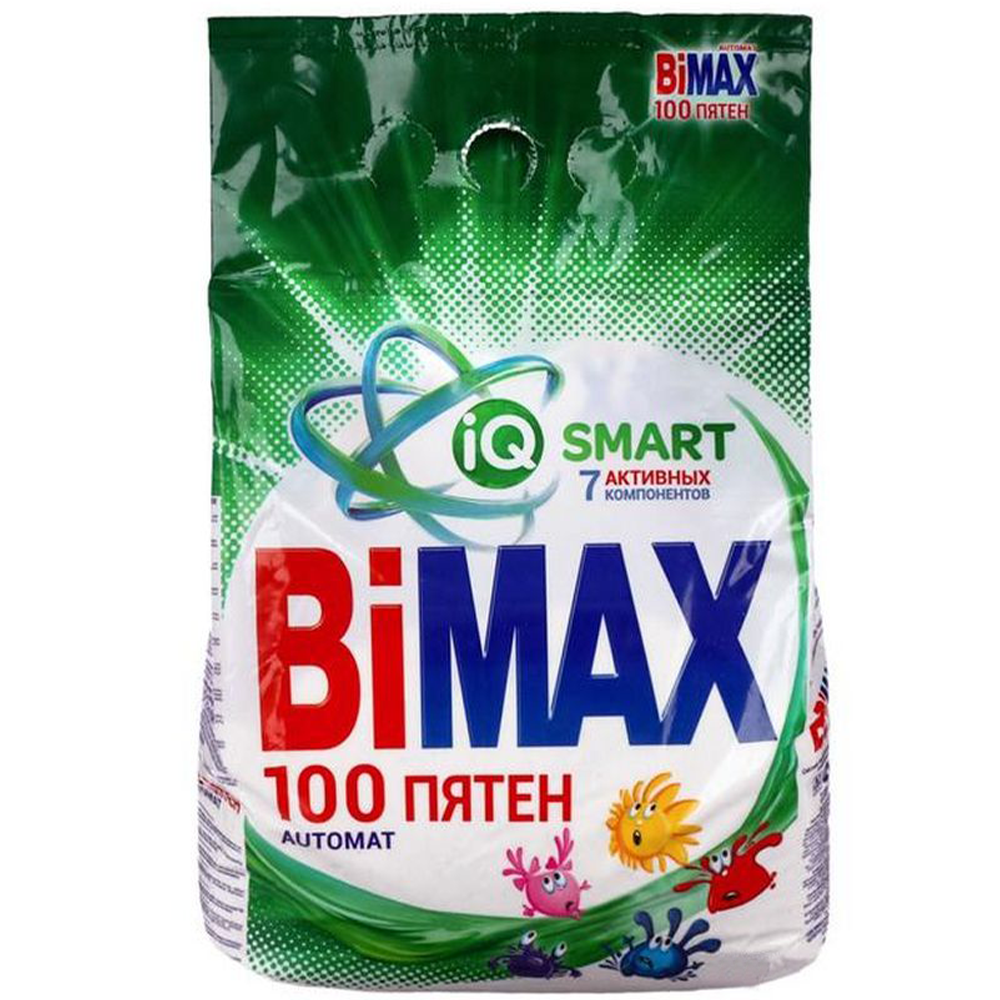 Порошок стиральный "Bimax", автомат, 100 пятен, 1,5 кг