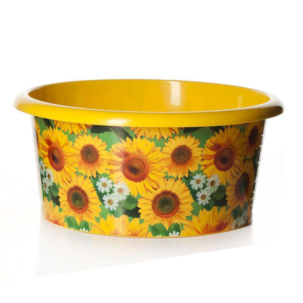 Таз "Подсолнух", 10 л, без крышки, 0077