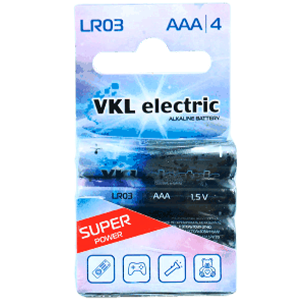 Батарейки "VKL Electric", AAA (LR3)