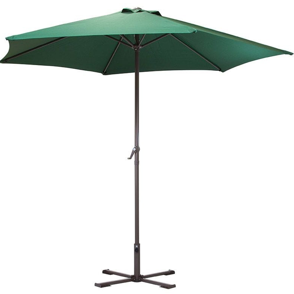 Зонт садовый, зеленый, с крестообразным основание, GU-03