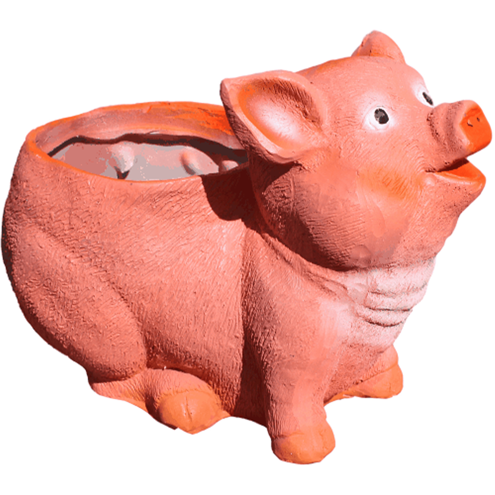 Фигура садовая "Свинка", кашпо, полистоун