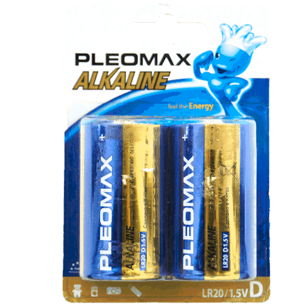 Батарейки алкалиновые "Samsung Pleomax", D (LR20)