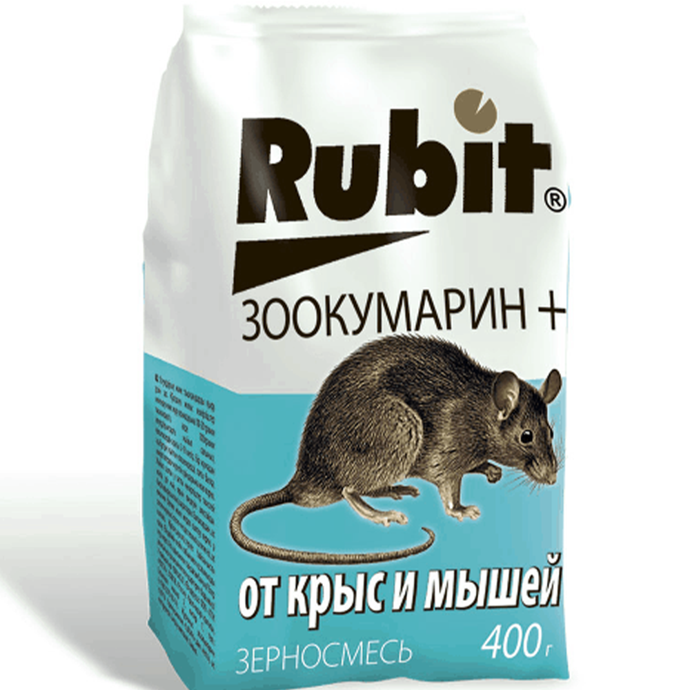 Защита "Рубит", Зоокумарин+, от грызунов, зерновая смесь, 400 г