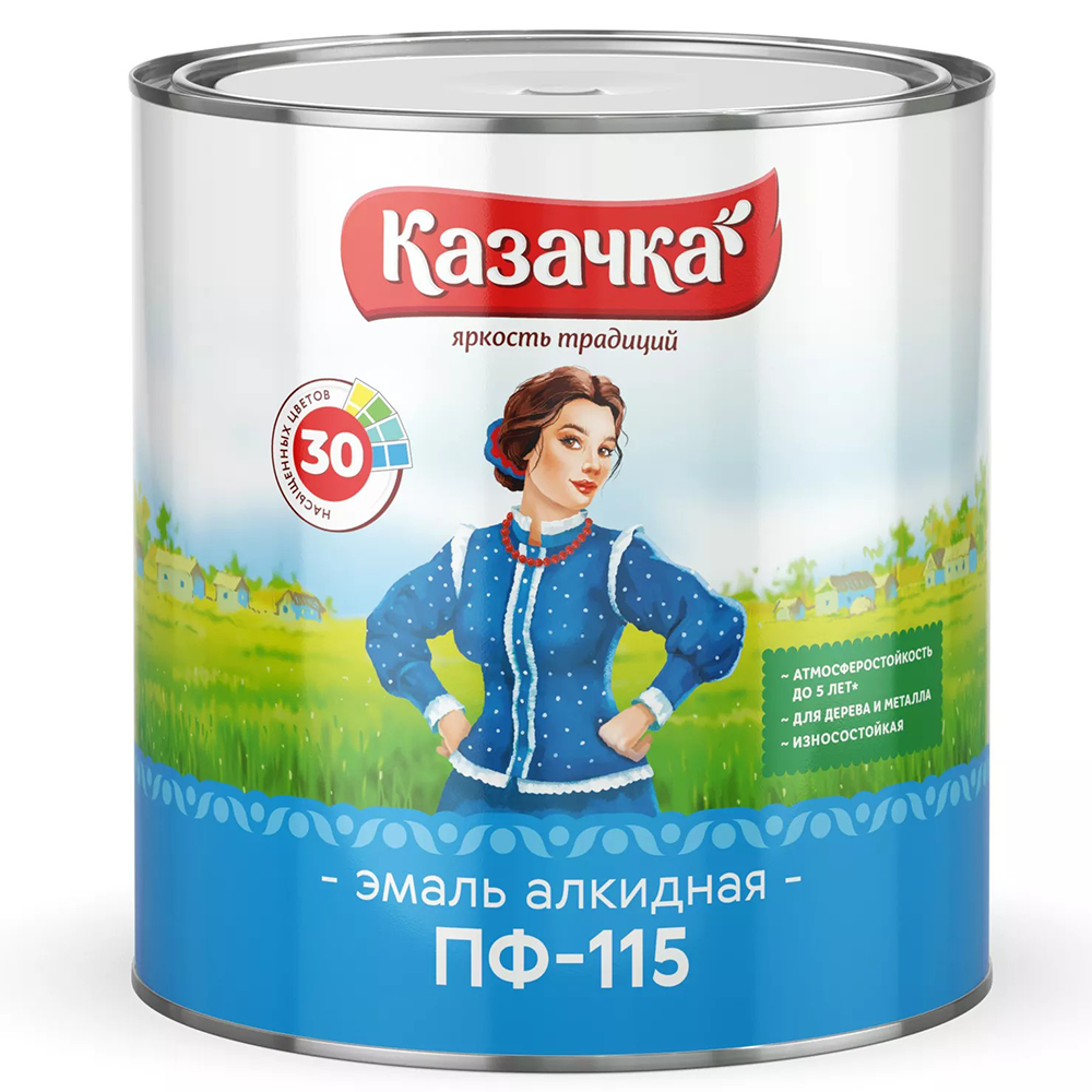 Эмаль "Казачка", вишневая, 2,8 кг