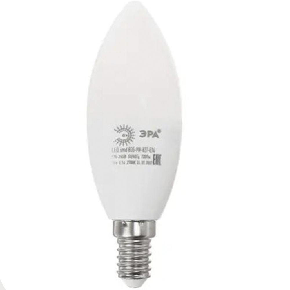 Лампочка светодиодная "ЭРА", STD LED B35-9W-827-E14 E14 / Е14 9 Вт свеча теплый белый свет