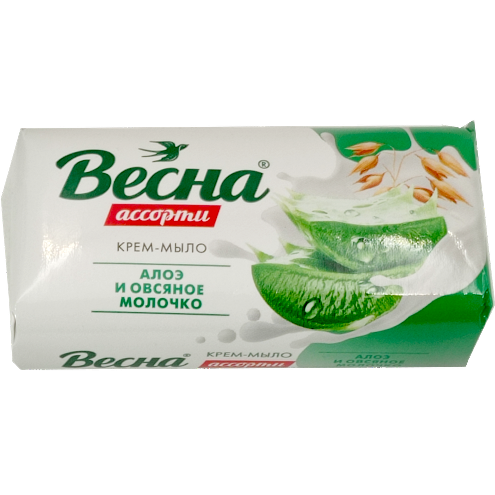 Мыло "Весна", Алоэ и овсяное молоко, 90 г