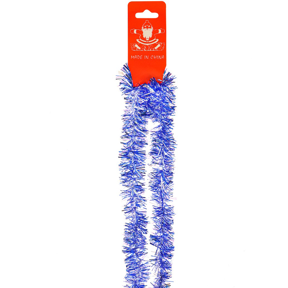 Мишура голубая с голографическим эффектом, 2 м, НУ-1513