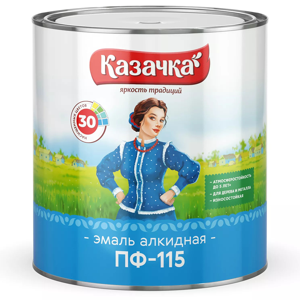 Эмаль "Казачка", салатная, 2,8 кг