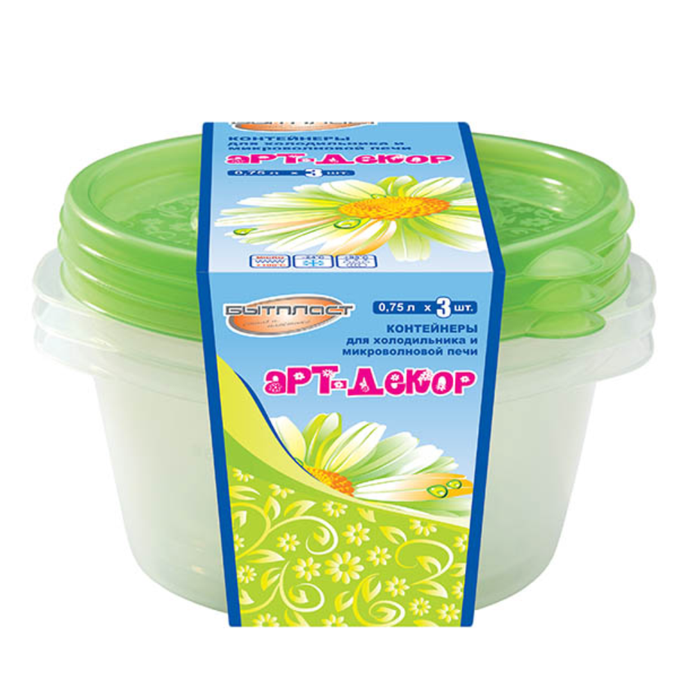 Набор контейнеров "Арт-декор", 3 штуки, 11541