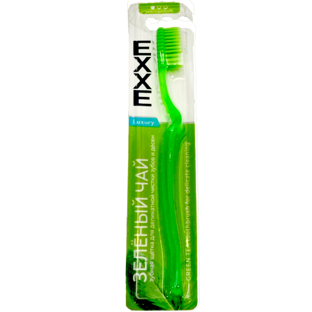 Щетка зубная "EXXE", сlassic, зеленый чай