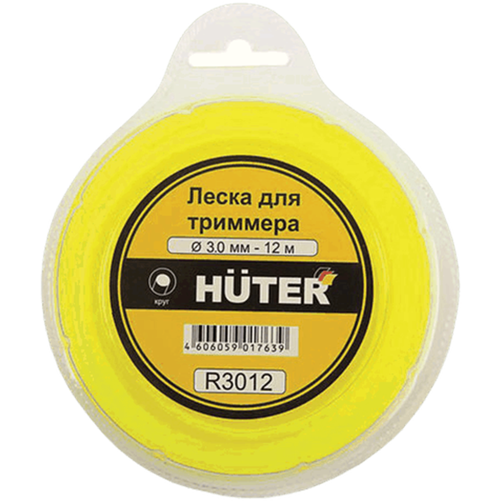 Леска для триммера, 3 мм, 12 м, Huter R3012