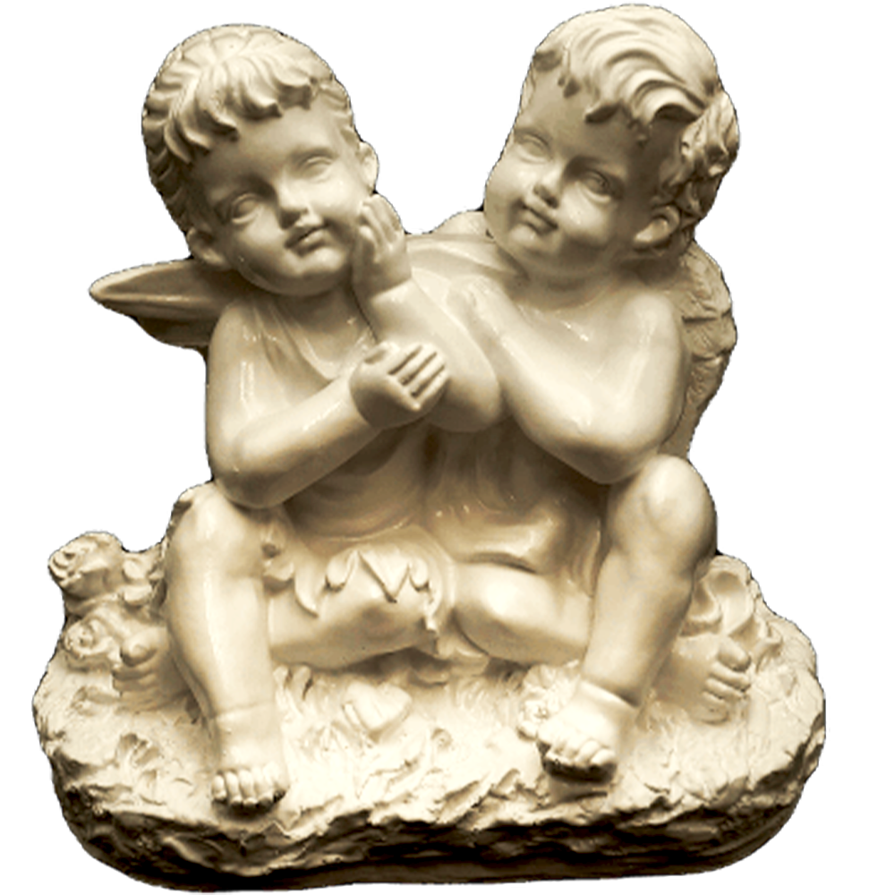 Фигура садовая "Два ангела малые", гипсовая