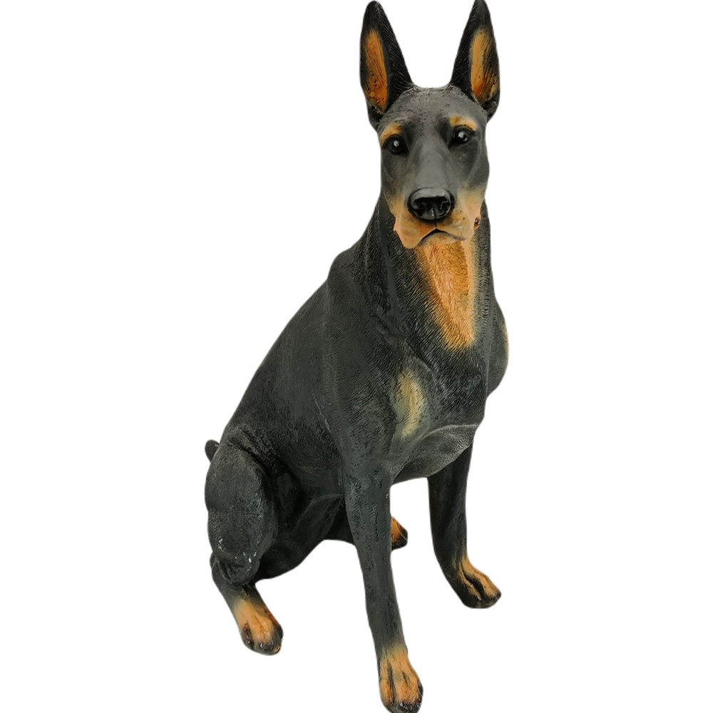 Фигура садовая "Собака Доберман", гипсовая
