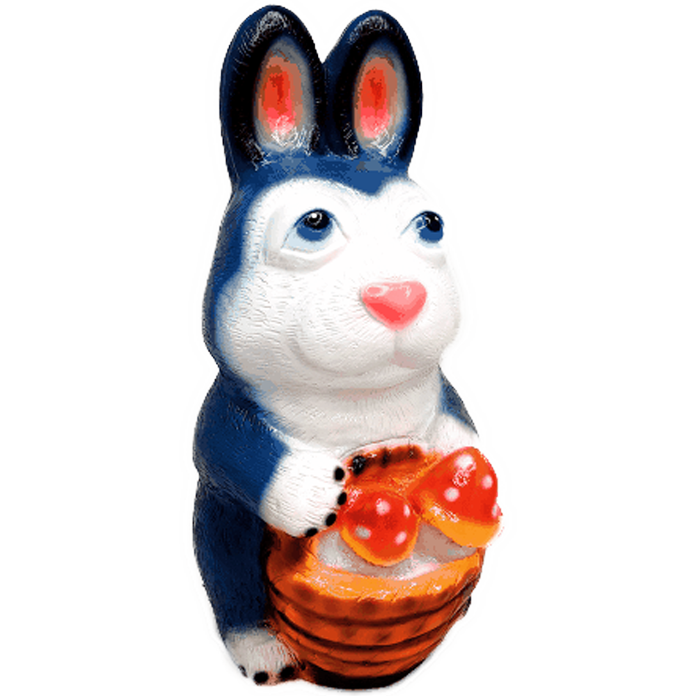 Фигура садовая "Кролик с корзинкой", гипсовая