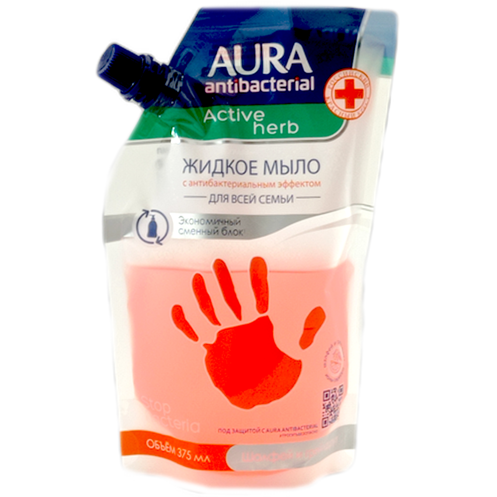 Мыло жидкое "Aura", шалфей и грейпфрут, 375 мл