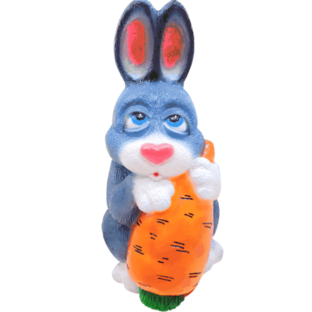 Фигура садовая "Кролик с морковью", гипсовая