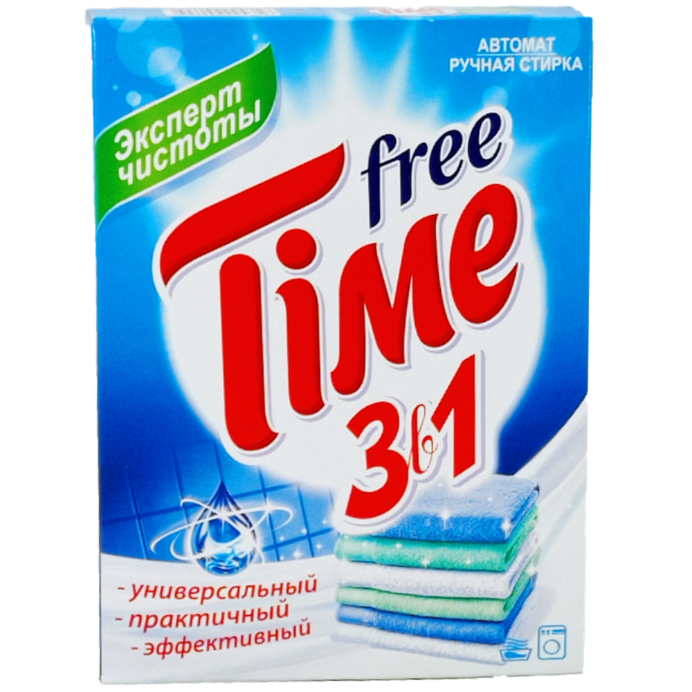 Стиральный порошок "Free time", 3 в 1, 350 г