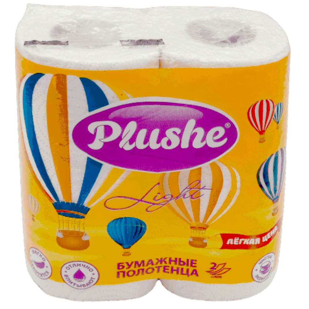 Полотенца бумажные "Plushe", 2 рулона