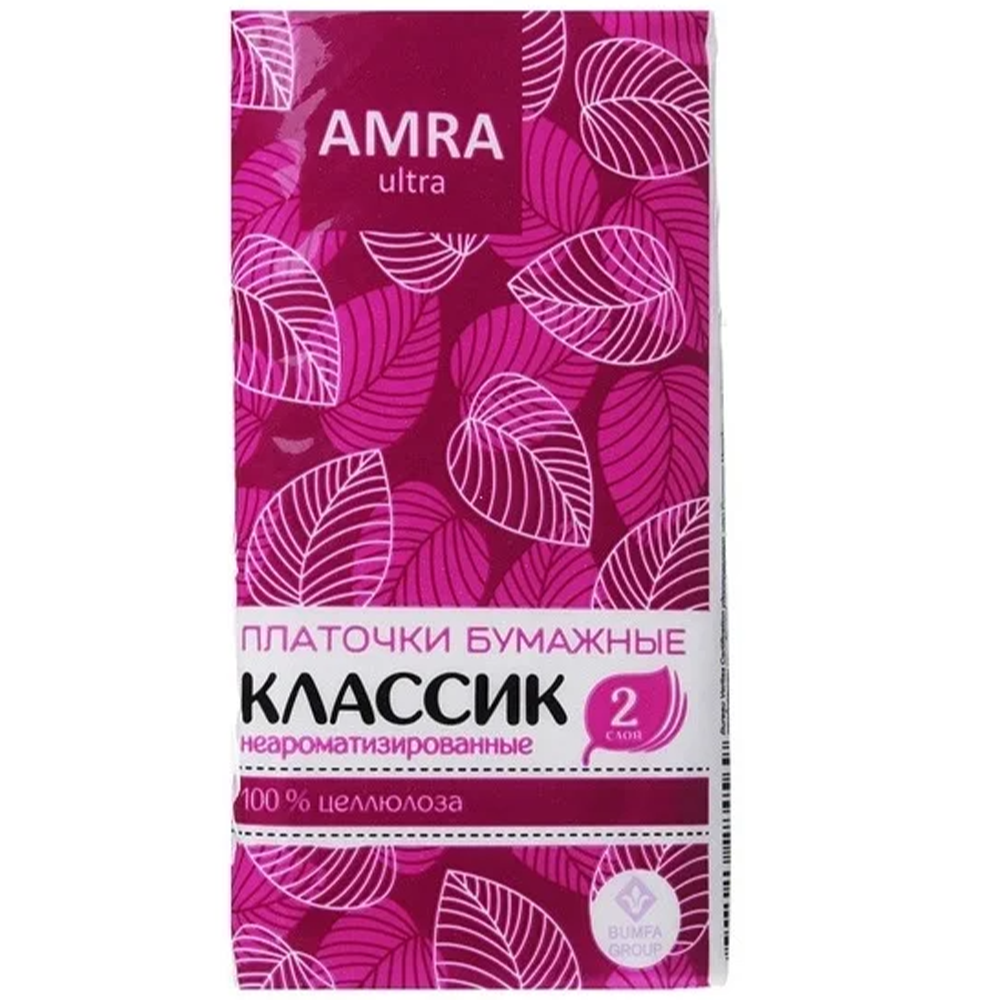 Платочки бумажные "Amra", Классик, 10 шт