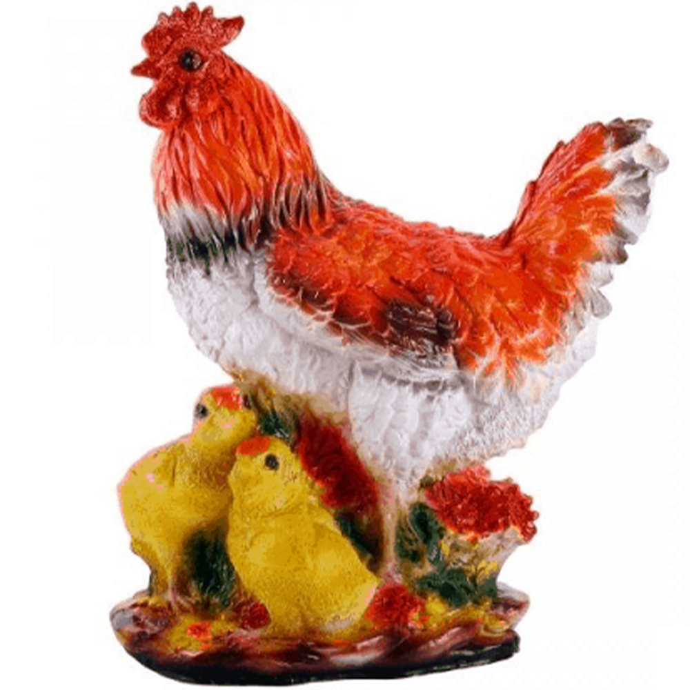 Фигура садовая "Курица с цыплятами", гипсовая