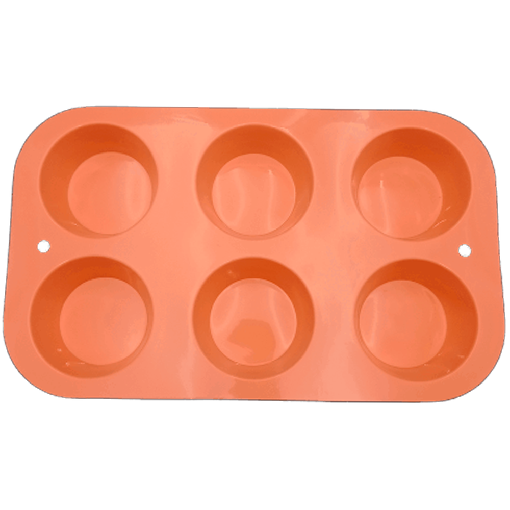 Форма для выпечки "Мерали", силикон, 6 кексов, 290х170х38 мм