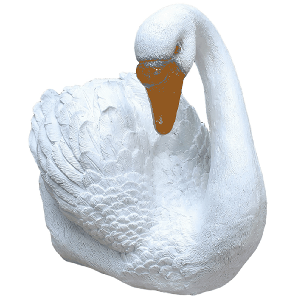 Фигура садовая "Лебедь белый", большой, полистоун