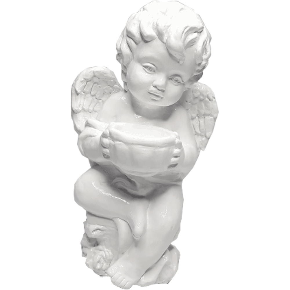 Фигура садовая "Ангел с чашей в руках", гипсовая