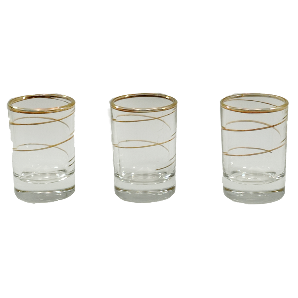 Набор стаканов "Золотая спираль", 50 мл, 6 шт, 1022-З4