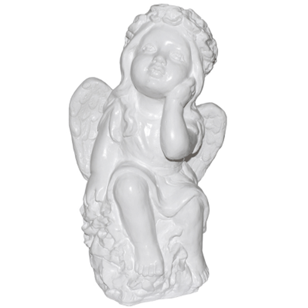 Фигура садовая "Ангел задумчивый", гипсовая