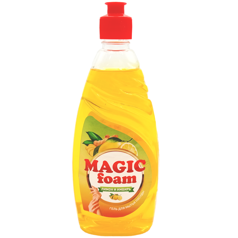 Средство для мытья посуды "Magic foam", лимон - имбирь, 500 мл